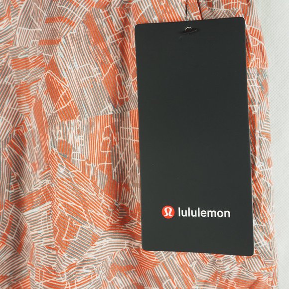 Lululemon Men's T.H.E. Short Linerless 7" Inseam Classic Stretch Orange Coral - Picture 5 of 16